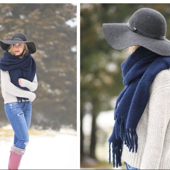 ✨HP✨H&M gray wool floppy wide brim hat✨ - Picture 4 of 12